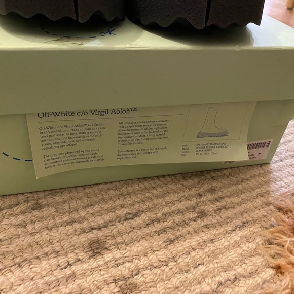 Off-White Sponge Rubber Rain Boots size 37 - Picture 4 of 12